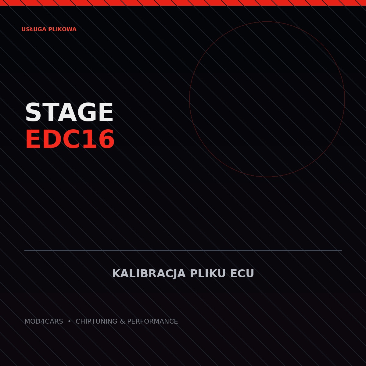 Stage 1 EDC16 — obróbka pliku ECU